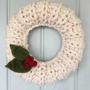 Chunky Christmas Wreath Knitting Pattern