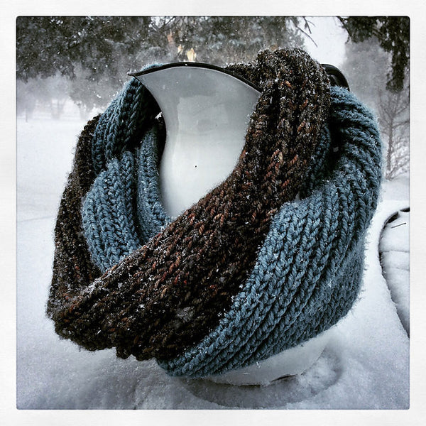 Knitting Pattern Cowl Infinity Scarf DIGITAL DOWNLOAD Easy Quick Knit Pattern Gift Idea